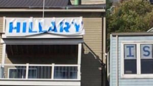 'Hillary' Sign Goes Up On House, Neighbors Add To It (Photo)