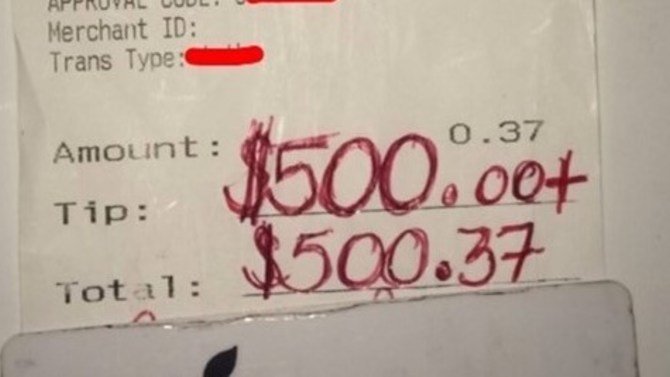 Waiter Gets Caught Off Guard By What Family Wrote On Receipt (Photo)