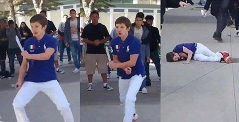 Nevada High School Student Tries To Stab Fellow Students; Suddenly -- Boom