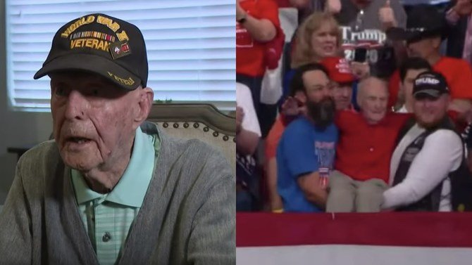 Trump Supporters Make Headlines For Honoring WWII Veteran At Phoenix Rally
