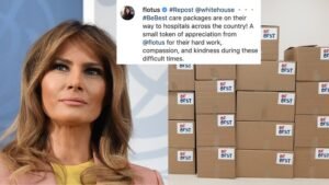 First Lady Melania Faces Criticism On Social Media Over Coronavirus Care Packages