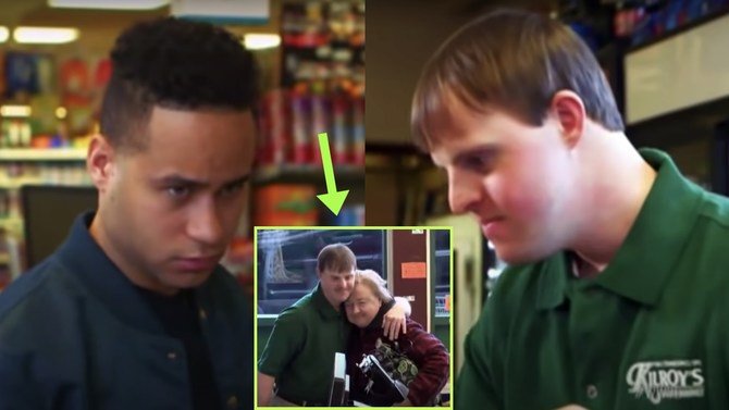 Social Experiment Shows Strangers Step In When Bully Harasses Bagger With Down Syndrome