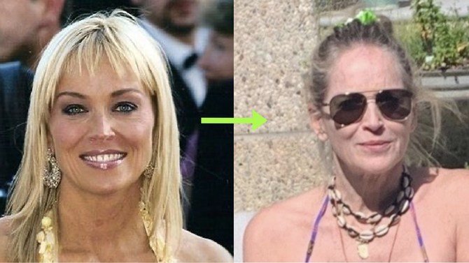 62-Year-Old Actress Sharon Stone 'Stuns' In Bikini By The Pool