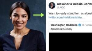 Alexandria Ocasio-Cortez Rips Washington Redskins Over #BlackoutTuesday Post
