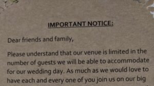 'Insulting' Wedding Invitation Causes Outrage On Twitter