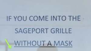Restaurant Turns Heads With Sign Reminding Customers To Wear Masks