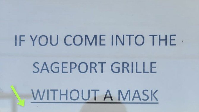 Restaurant Turns Heads With Sign Reminding Customers To Wear Masks