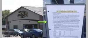 Sign Posted On Grocery Store's Front Door Sparks Outrage