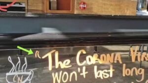 Cafe's 'Offensive' Coronavirus Sign Sparks Outrage