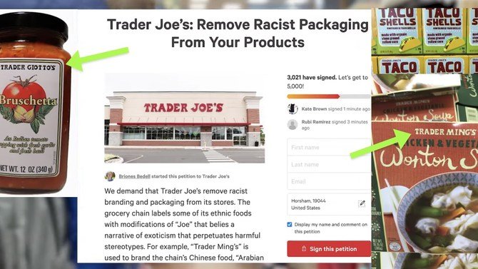 Trader Joe's Refuses To Change Product Labels After Petition Calls Names 'Racist'