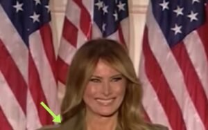 First Lady Melania Trump Faces Backlash Over Outfit Choice For Speech In Rose Garden