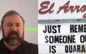 Texas Restaurant Turns Heads Over Pandemic-Themed Signs