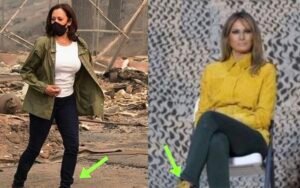 Media Allegedly Praises Kamala Harris's Shoe Choice After 'Trashing' Same Look On Melania