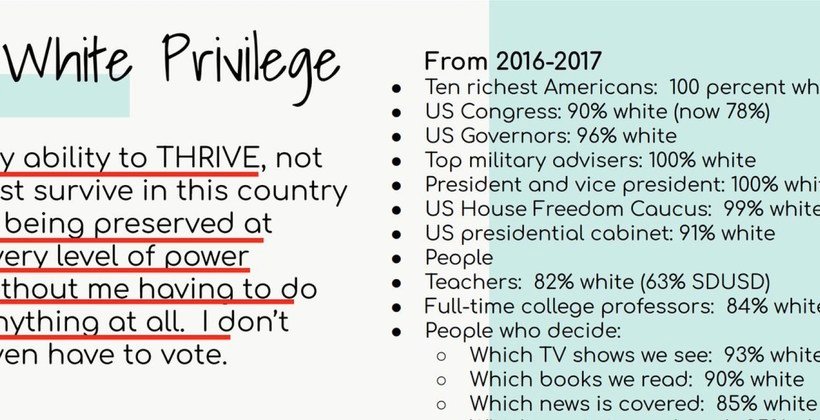 California School District Allegedly 'Requiring' Teachers To Attend 'White Privilege' Training