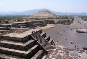 Ancient Pyramids in Mexico photographed in the day time