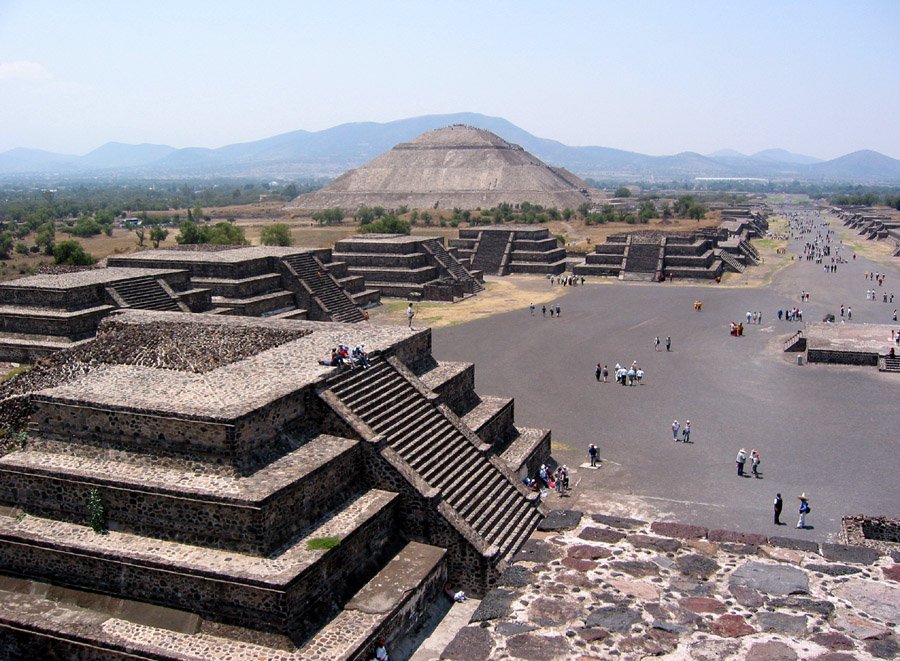 Ancient Pyramids in Mexico photographed in the day time
