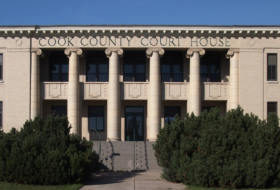 The exterior of a court house