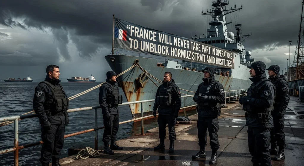 Navy crew standing on a dock next to a warship