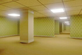 Generic empty indoor rooms often called "backrooms" online